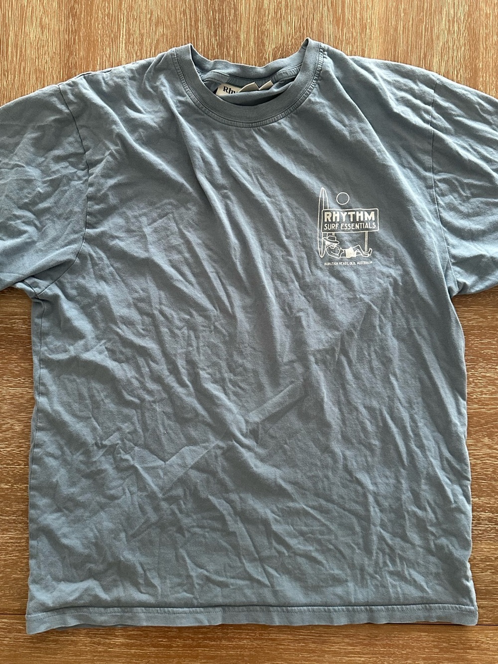 Rhythm. Surf Essentials Blue Graphic Crewneck T-Shirt - Picture 2 of 5